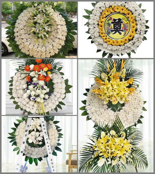 广东佛山市高明区荷城街道上秀丽村花圈速递